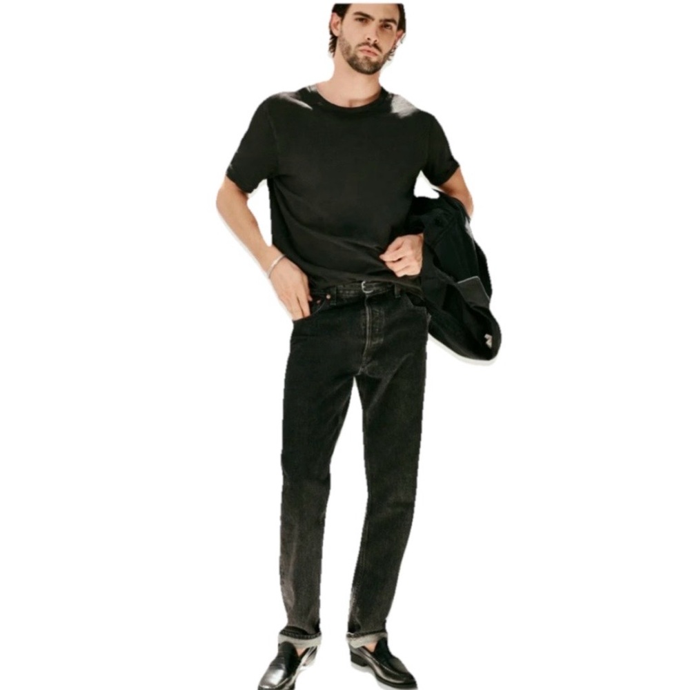 Alex Mill Am Orginal Vintage Black Mid Rise Straight Leg Cotton Men's Size 36